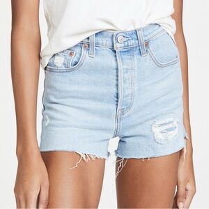 Levi's Ribcage High-Rise Cutoff Shorts, Tango Pulse, 25